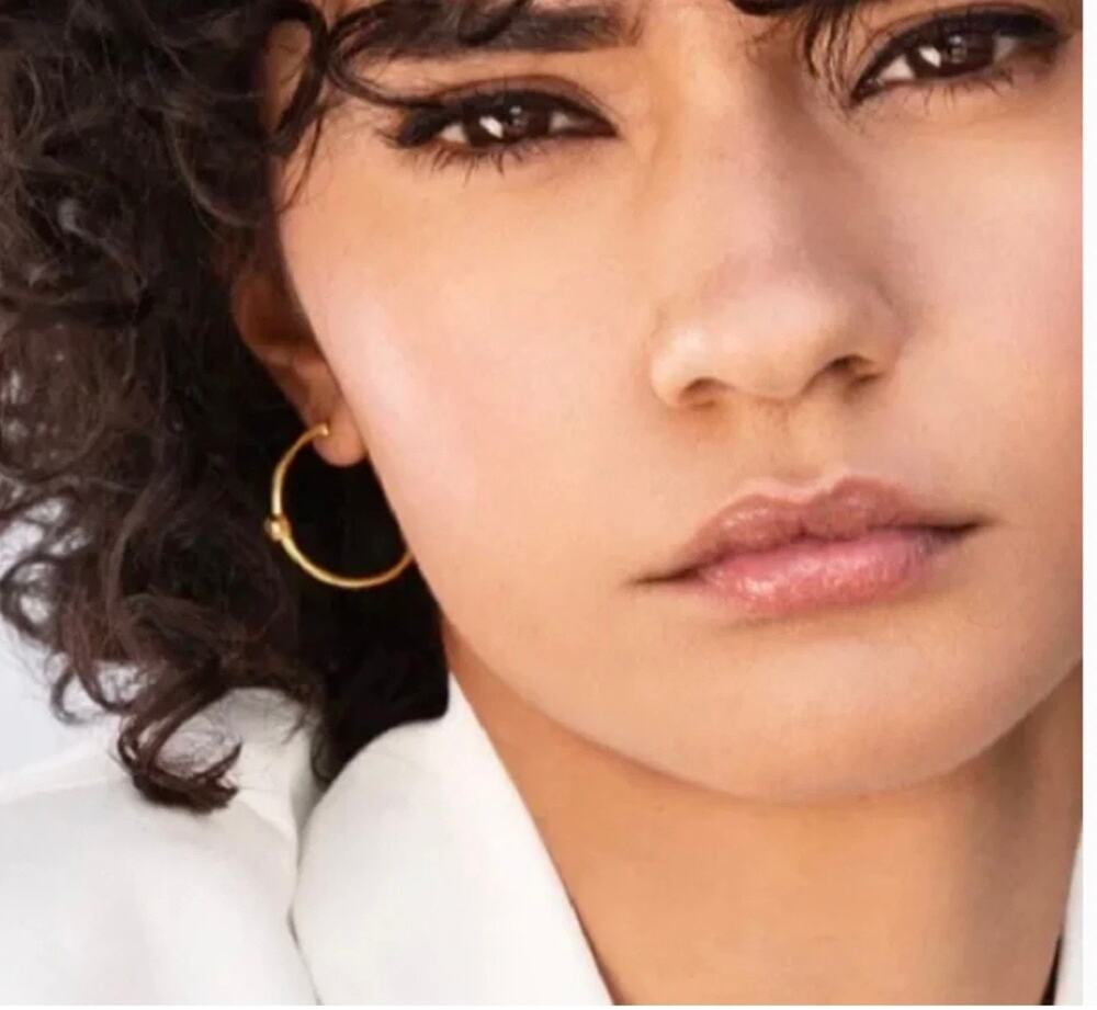 Marrin Costello Mystique Hoops Earrings Gold Plate Sterling Silver